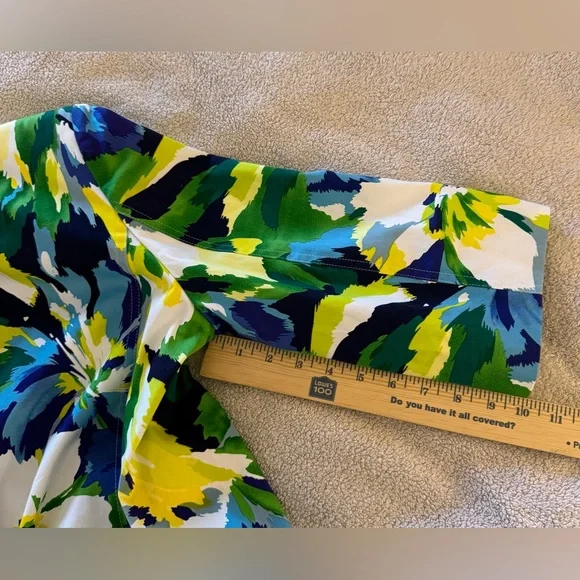 Molly & Maxx Multicolor Abstract Print Blazer 3/4 Sleeve Collar Lined Large - Picture 12 of 16